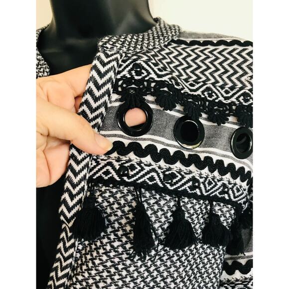 DodoBarOr Peasant Top Nathaniel Cotton V-Neck Boho Festival Pom Pom Girlcore, M - Picture 7 of 14